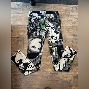 D.E.P.T size S, fun print, pants, waist measurement is 15, length is 32